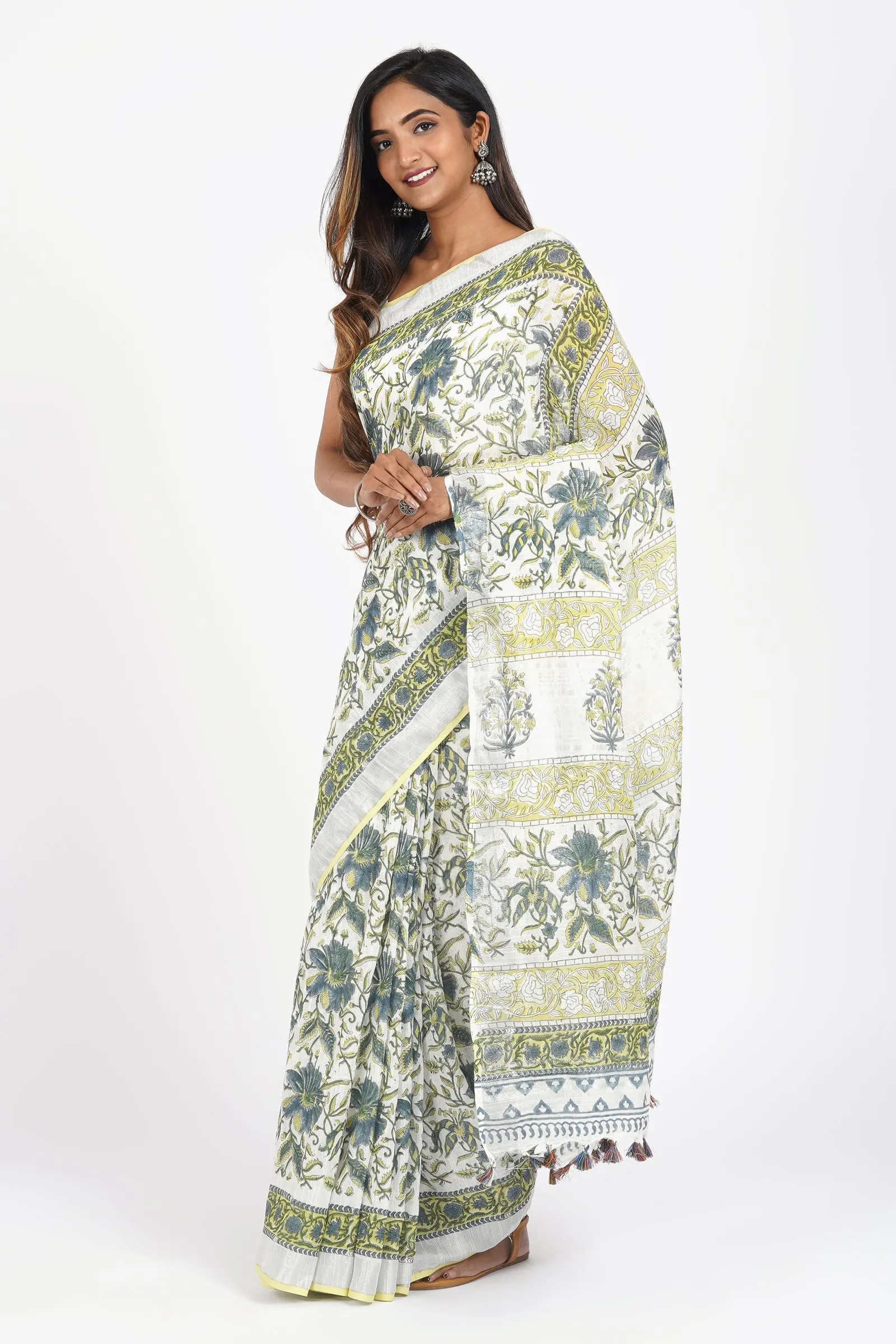 Teejh Anakha Linen Saree