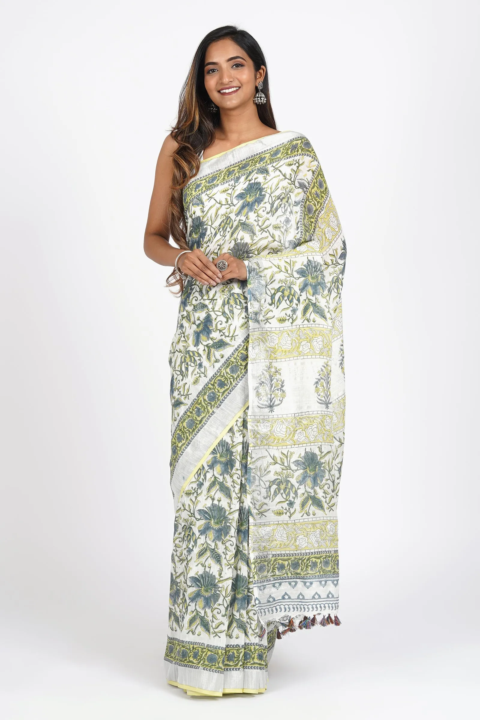 Teejh Anakha Linen Saree