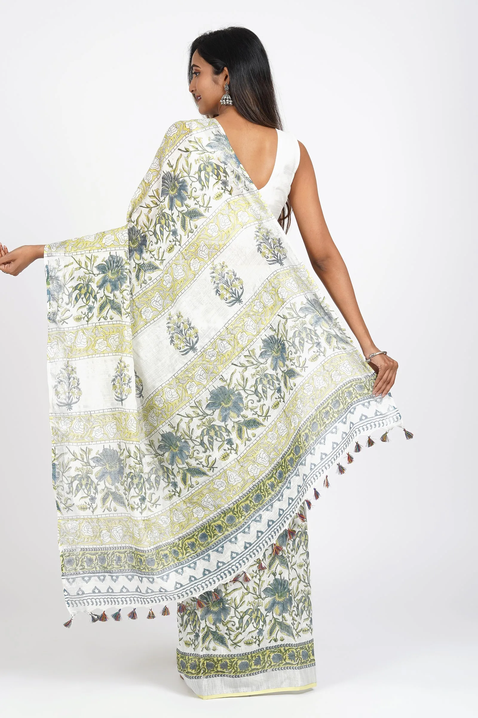 Teejh Anakha Linen Saree