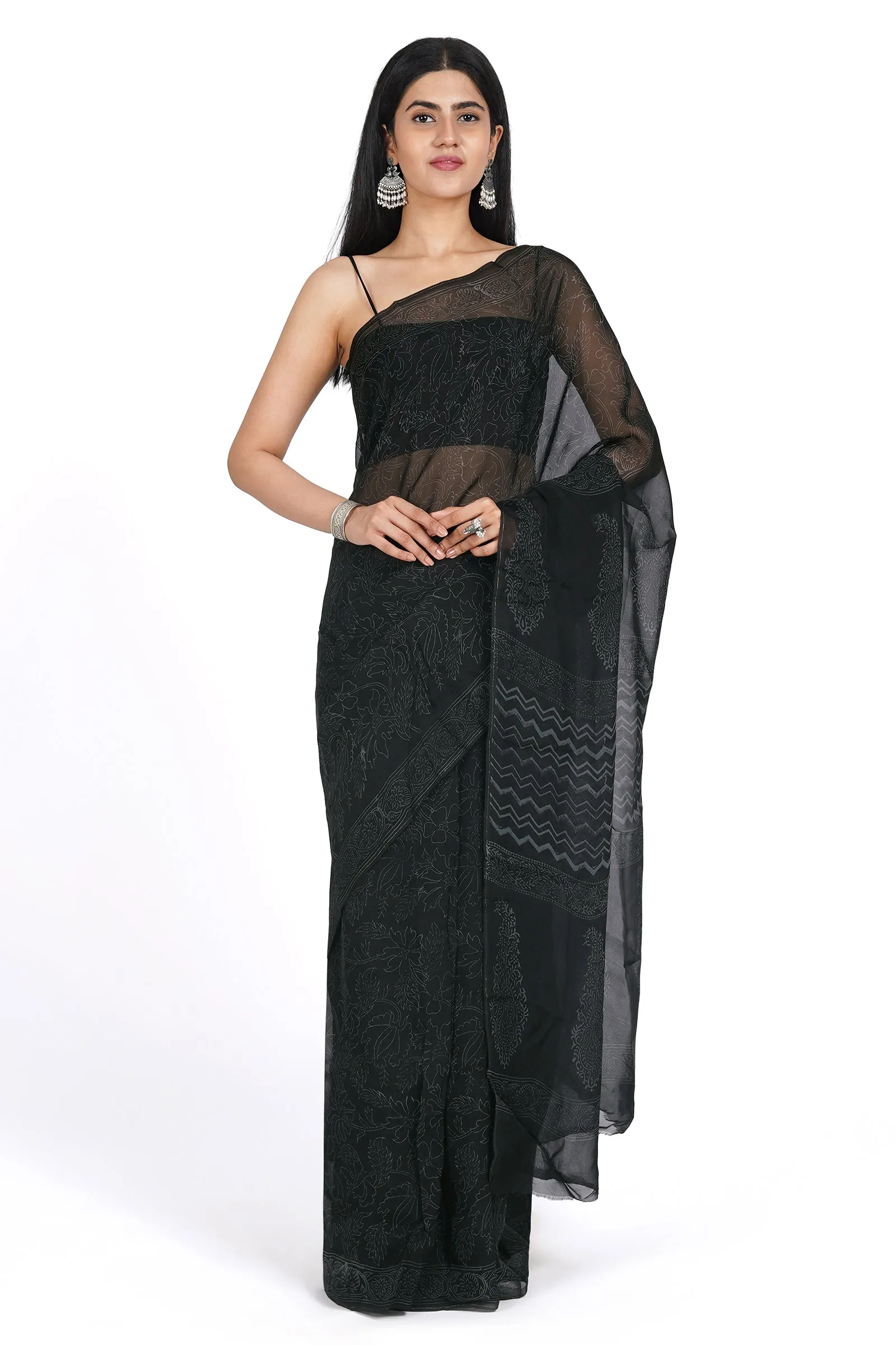 Teejh Aviv Organza Saree