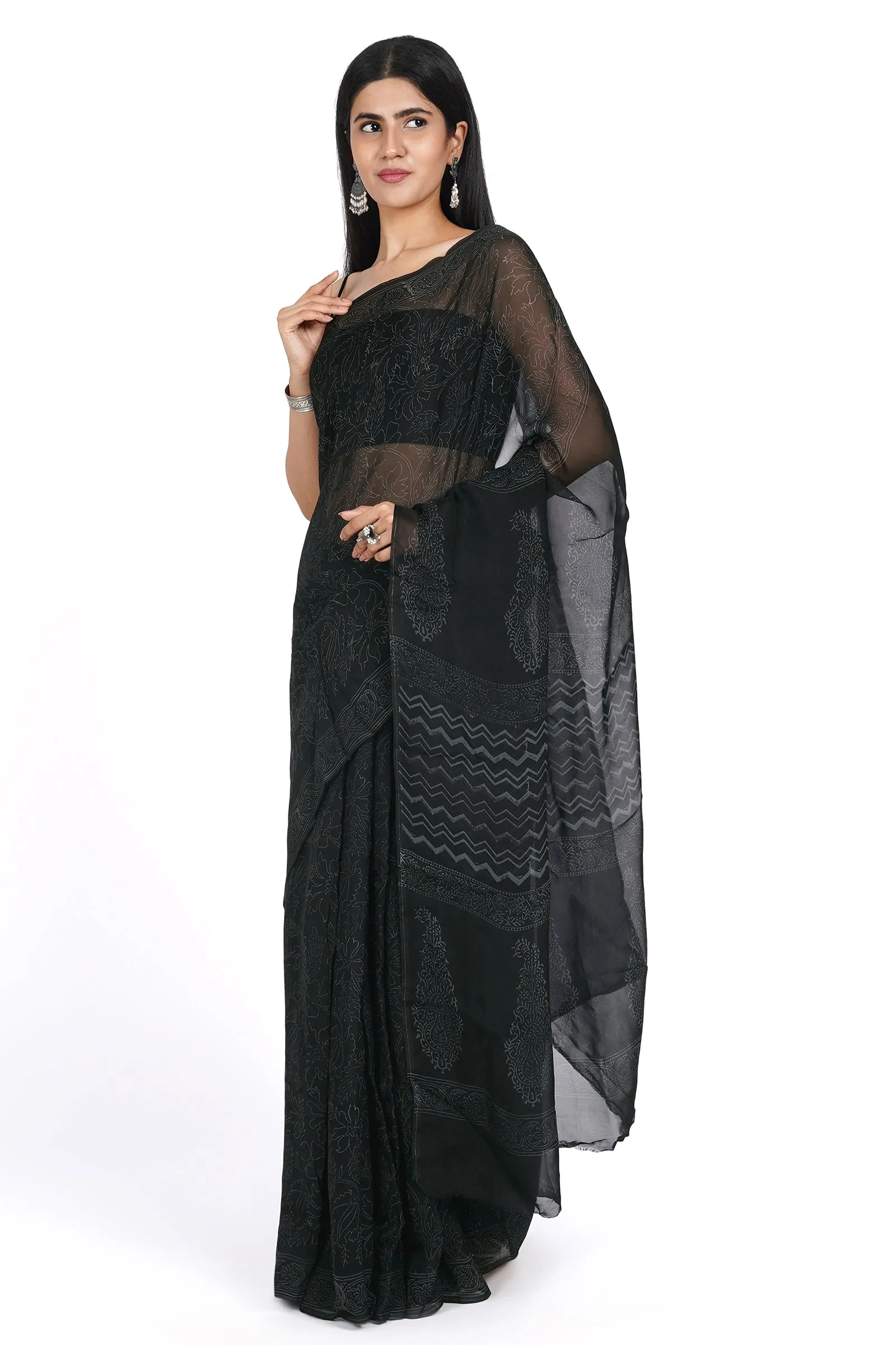 Teejh Aviv Organza Saree