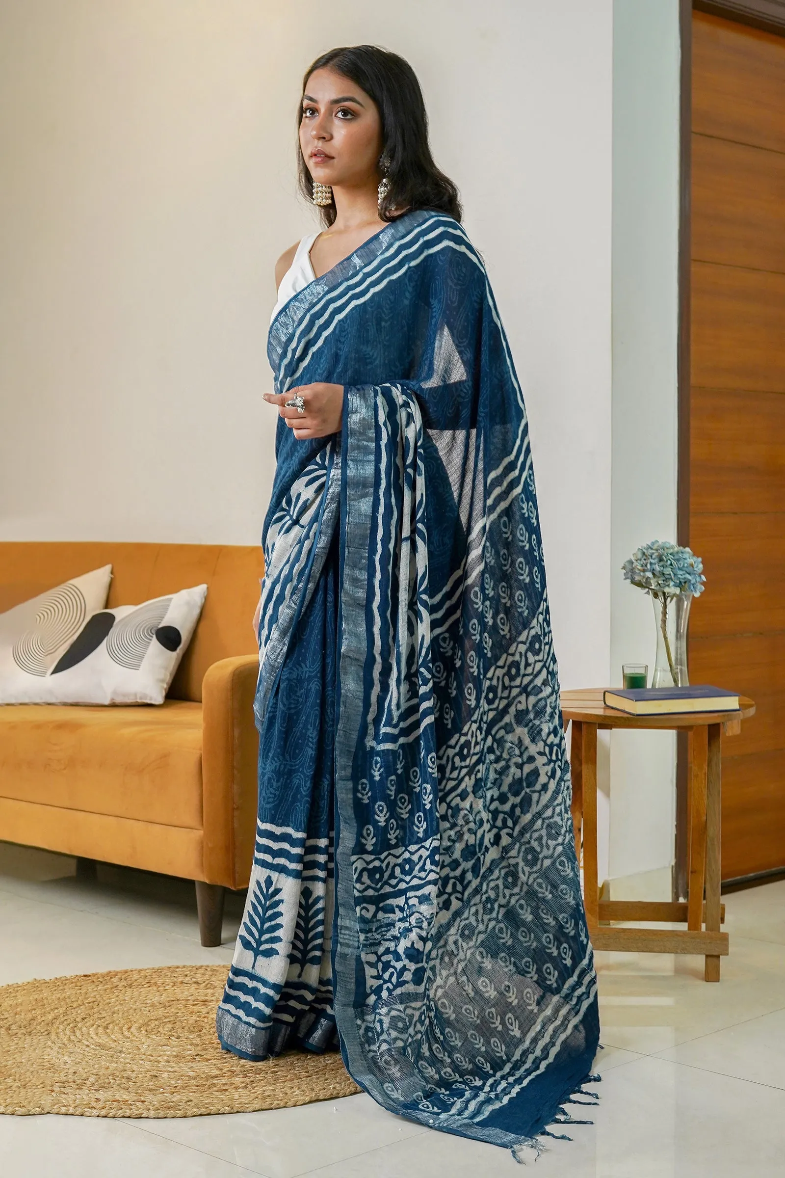 Teejh Coastal Linen Saree