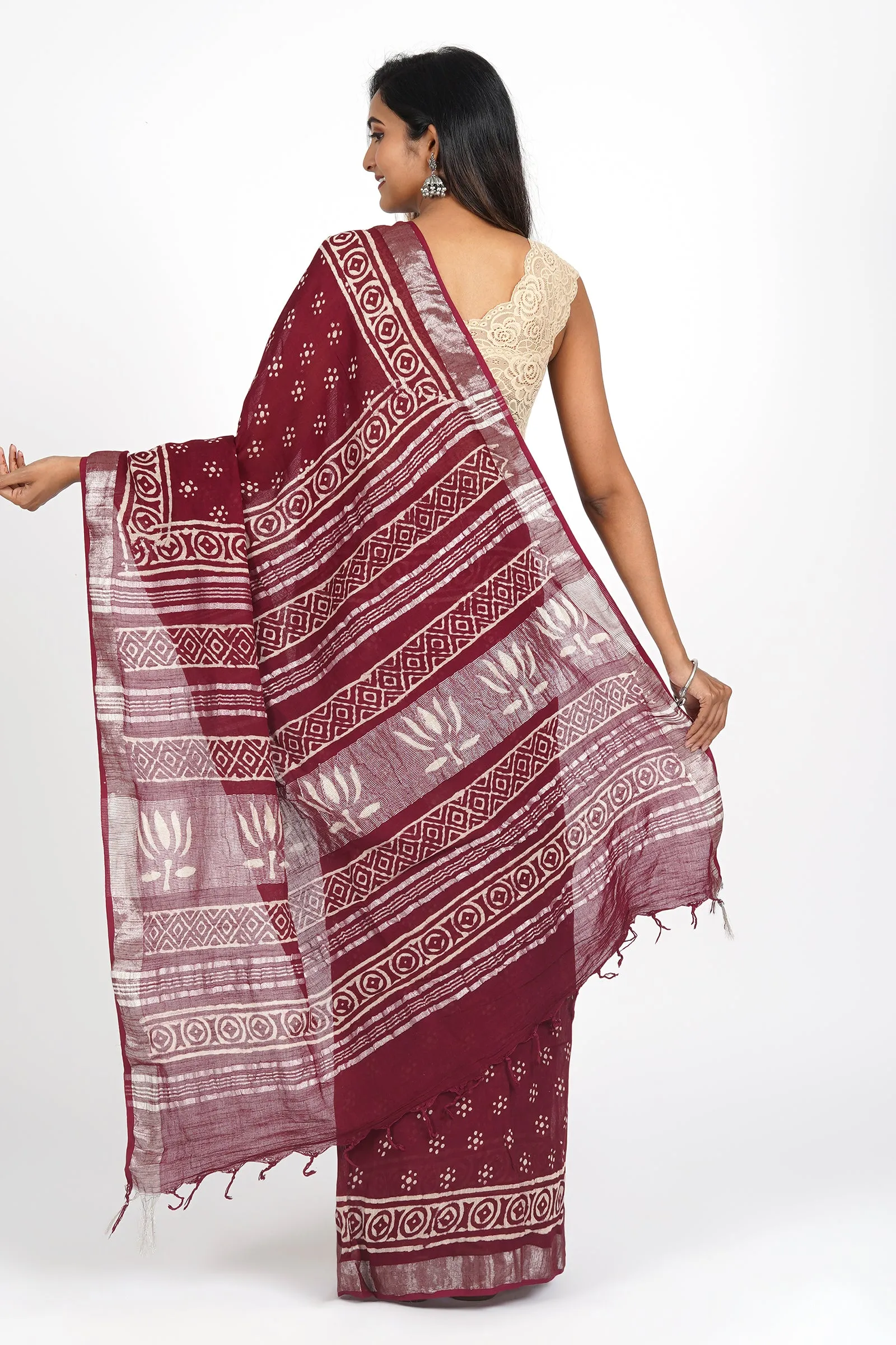 Teejh Damayanti Linen Saree