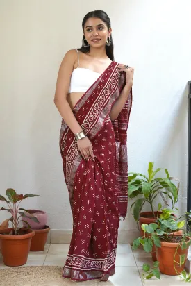 Teejh Damayanti Linen Saree