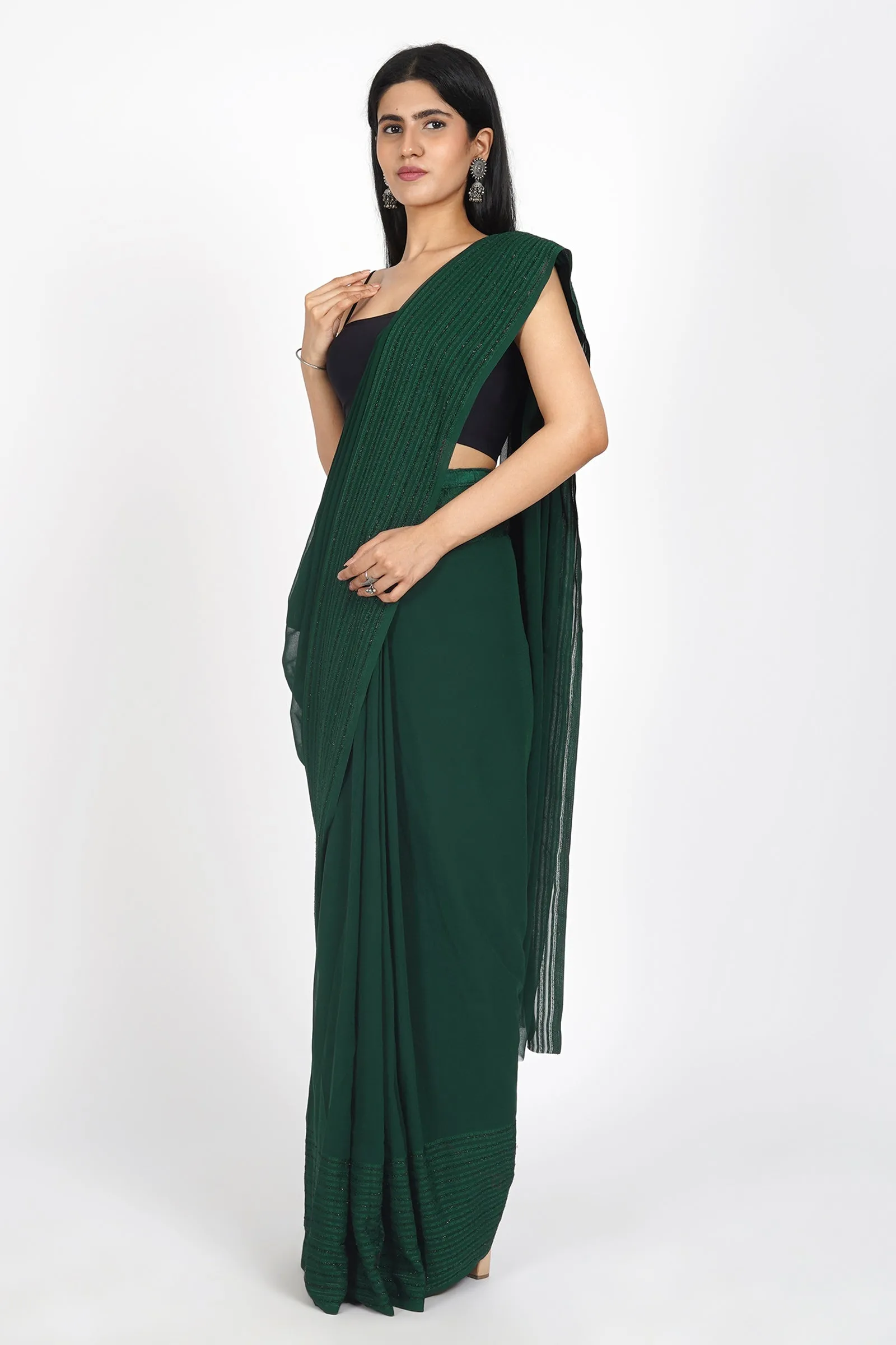 Teejh Emerald Euphoria Pre-Draped Saree