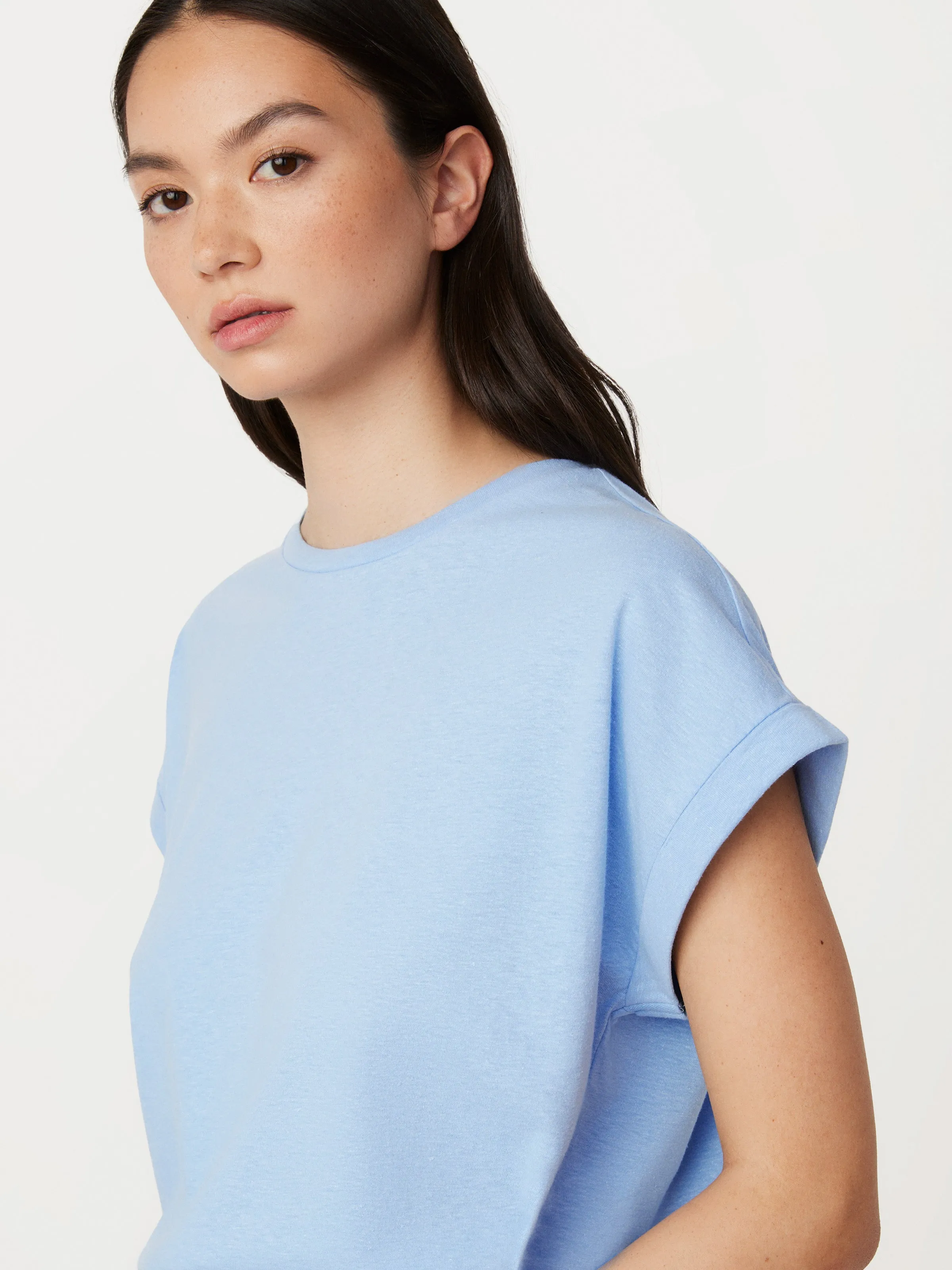 The Hemp Relaxed T-Shirt in Sky Blue