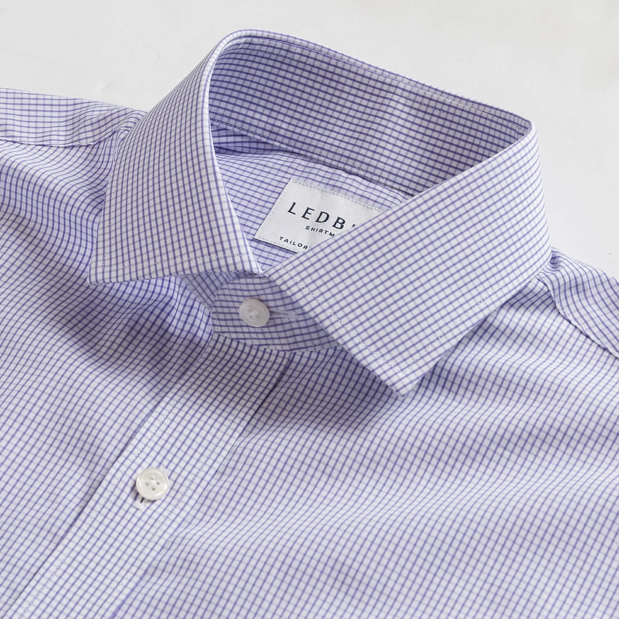 The Purple Mills Micro Check Dress Shirt