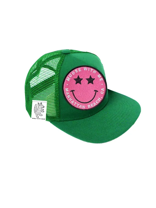 TODDLER Trucker Hat with Interchangeable Velcro Patch (Green)