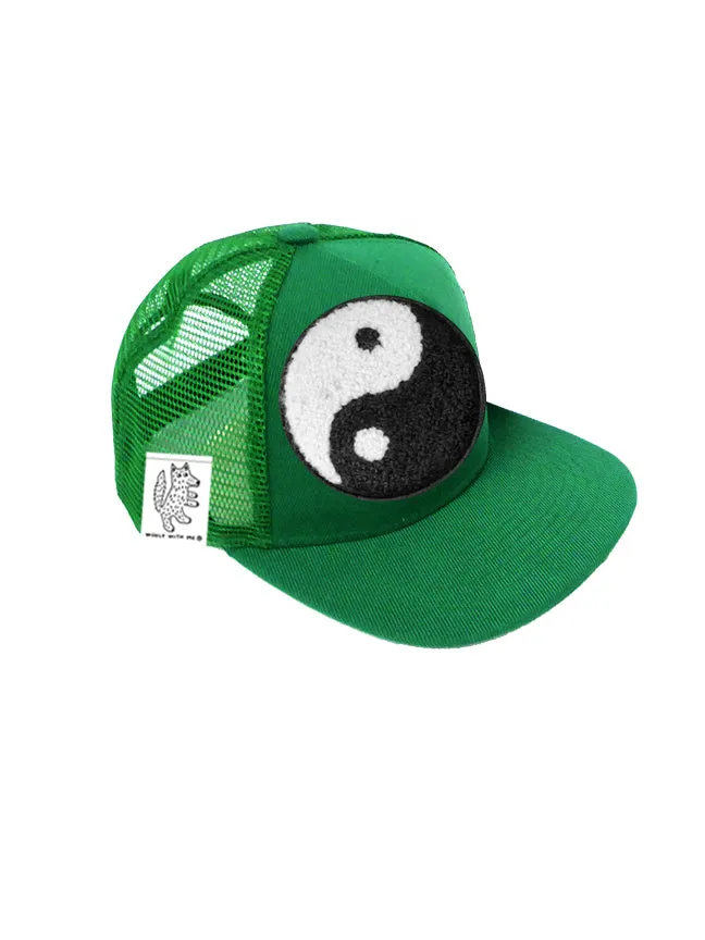 TODDLER Trucker Hat with Interchangeable Velcro Patch (Green)