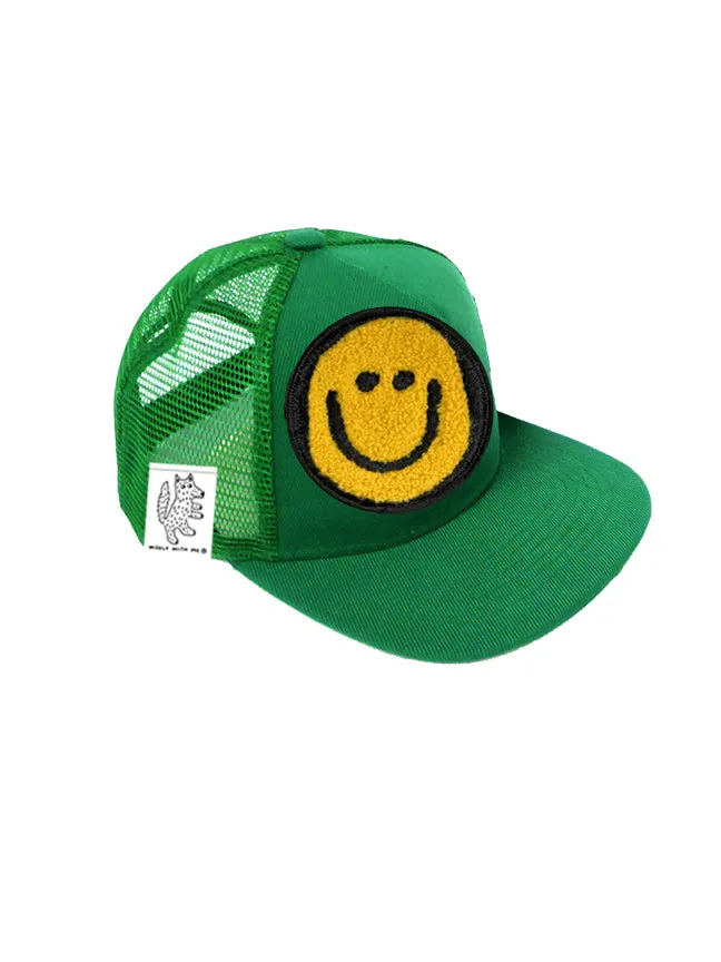 TODDLER Trucker Hat with Interchangeable Velcro Patch (Green)