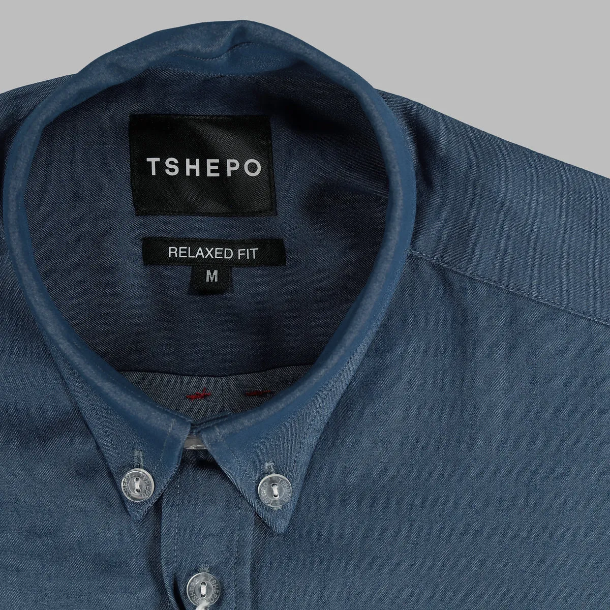 TSHEPO RELAXED BUTTON-UP SHIRT, INDIGO