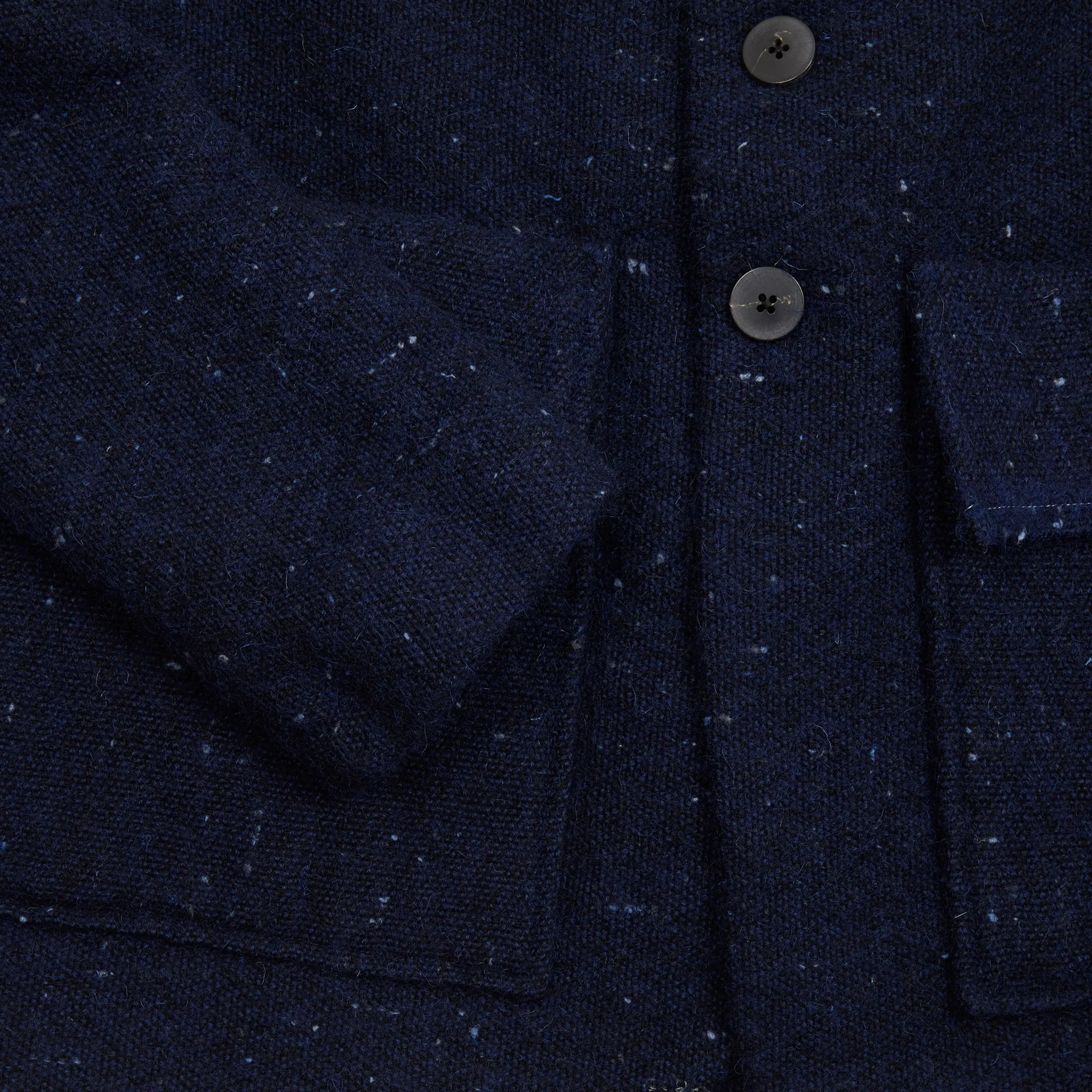 Luxurious Encre Blue Wool Jacket by Wright   Doyle - Lucien Collection