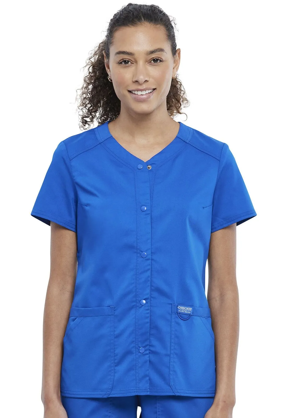 WW Revolution Snap Front V-Neck Scrub Top WW622