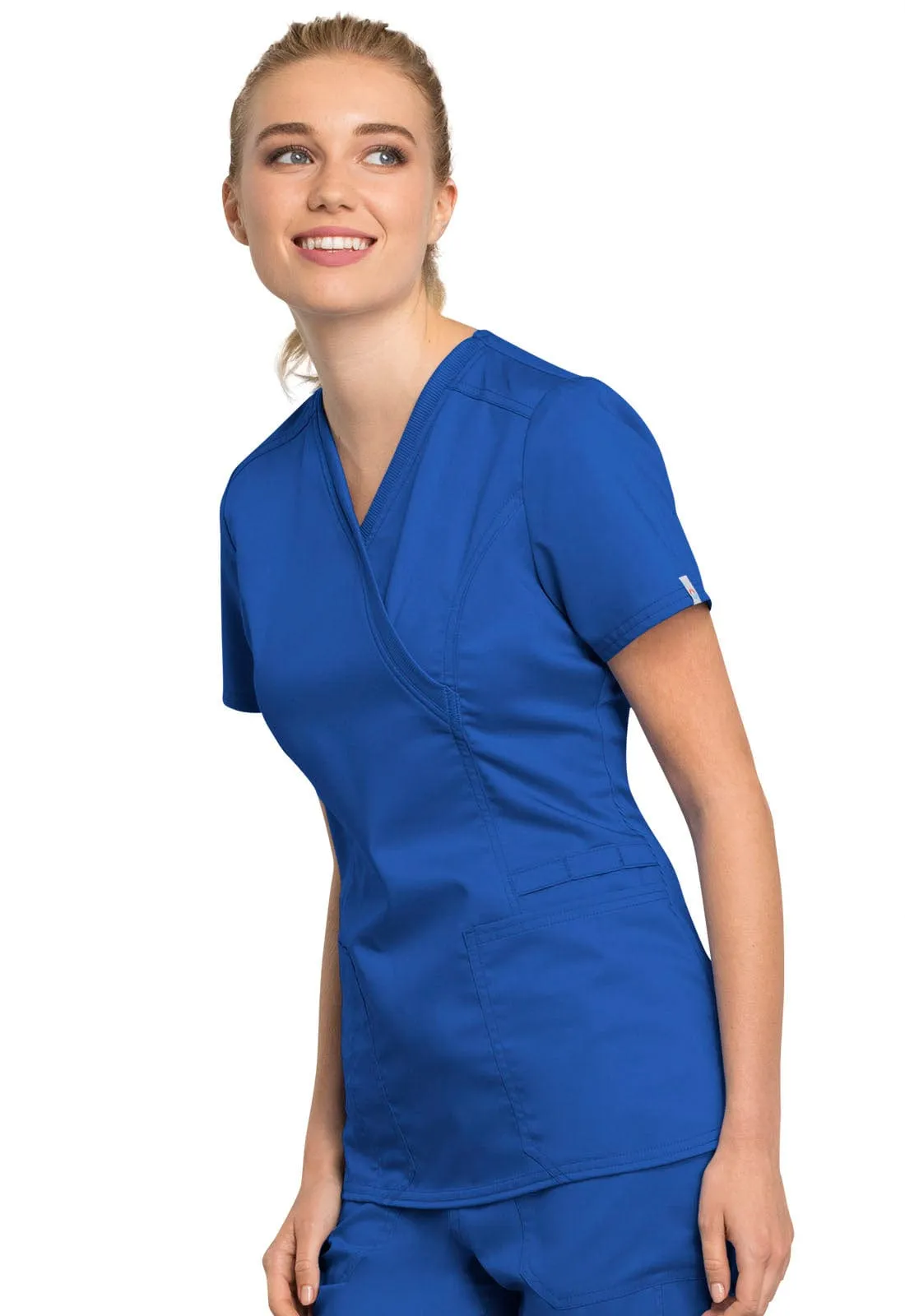 WW Revolution Tech Mock Wrap Scrub Top WW775AB